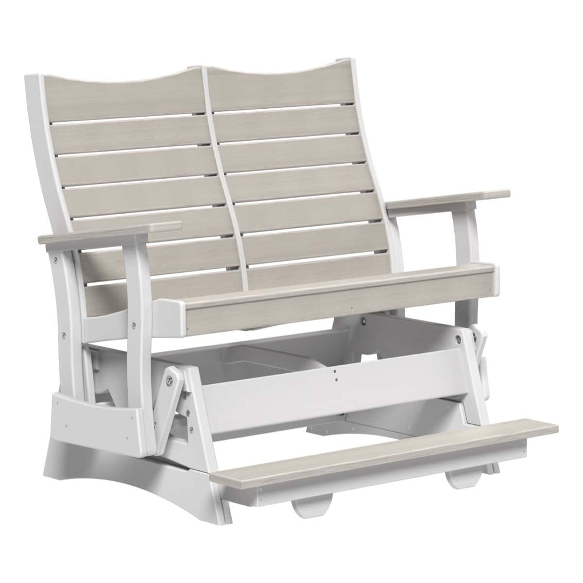 Contour Balcony Glider Porch Swing 4ft / Birch & White