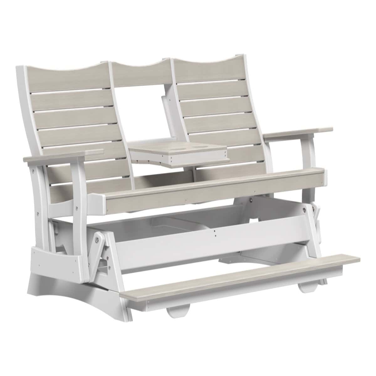 Contour Balcony Glider Porch Swing 5ft / Birch & White
