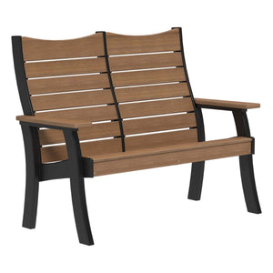 Contour Bench (2' and 4') Porch Swing 4ft / Antique Mahogany & Black