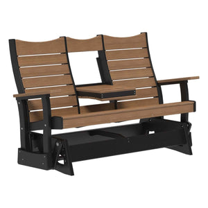 Contour Glider Porch Swing 5ft / Antique Mahogany & Black