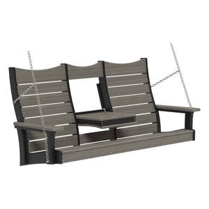 Contour Swing Porch Swing 5ft / Coastal Gray & Black