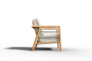 Daniele 4-Piece Teak Outdoor Patio Deep Seating Set with Sunbrella Canvas Cushion Outdoor Seating