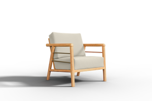 Daniele 4-Piece Teak Outdoor Patio Deep Seating Set with Sunbrella Canvas Cushion Outdoor Seating