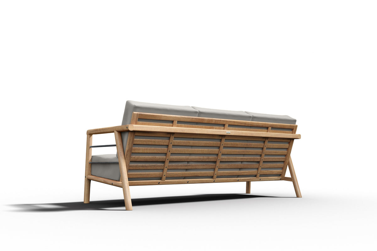 Daniele 4-Piece Teak Outdoor Patio Deep Seating Set with Sunbrella Charcoal Cushion Outdoor Seating