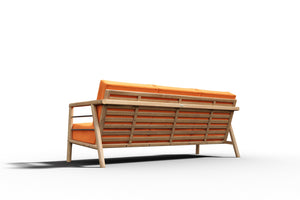 Daniele 4-Piece Teak Outdoor Patio Deep Seating Set with Sunbrella Melon Cushion Outdoor Seating