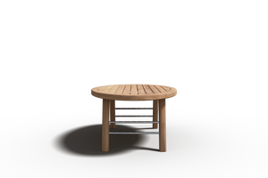 Daniele 4-Piece Teak Outdoor Patio Deep Seating Set with Sunbrella Melon Cushion Outdoor Seating