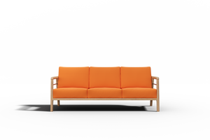 Daniele 4-Piece Teak Outdoor Patio Deep Seating Set with Sunbrella Melon Cushion Outdoor Seating