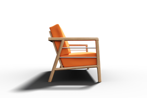 Daniele 4-Piece Teak Outdoor Patio Deep Seating Set with Sunbrella Melon Cushion Outdoor Seating