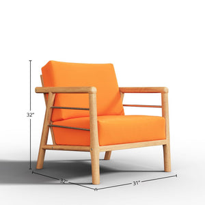 Daniele 4-Piece Teak Outdoor Patio Deep Seating Set with Sunbrella Melon Cushion Outdoor Seating