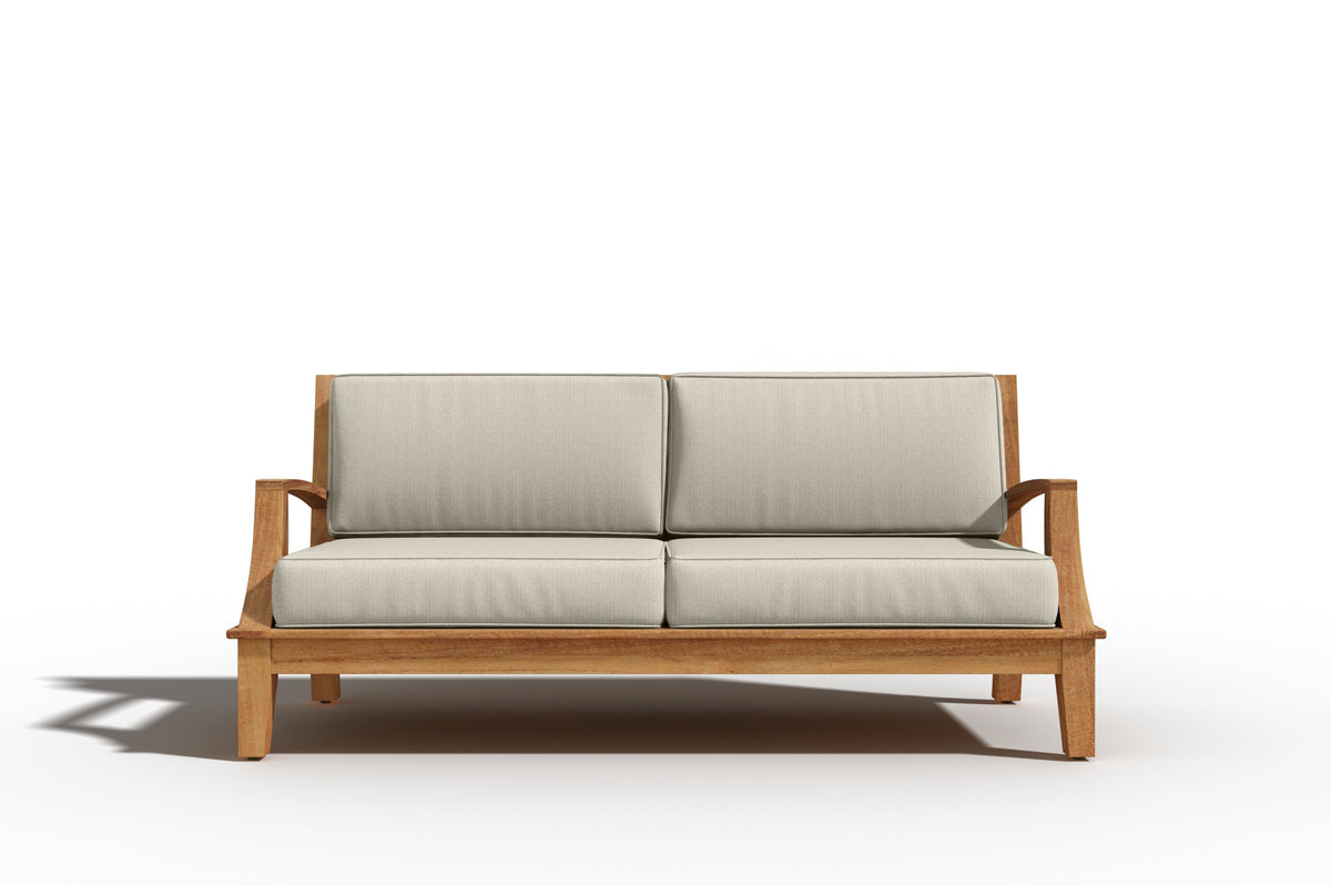 Eliane 4-Piece Teak Outdoor Patio Deep Seating Set with Sunbrella Canvas Cushions Outdoor deep seating