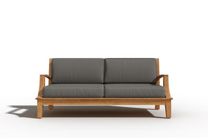 Eliane 4-Piece Teak Outdoor Patio Deep Seating Set with Sunbrella Charcoal Cushions Outdoor deep seating