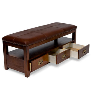 Entryway Storage Bench - Cherry Finish by All Things Cedar Storage Benches