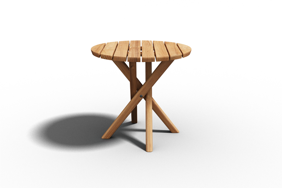 Fleur Round Teak Outdoor Side Table Outdoor Table