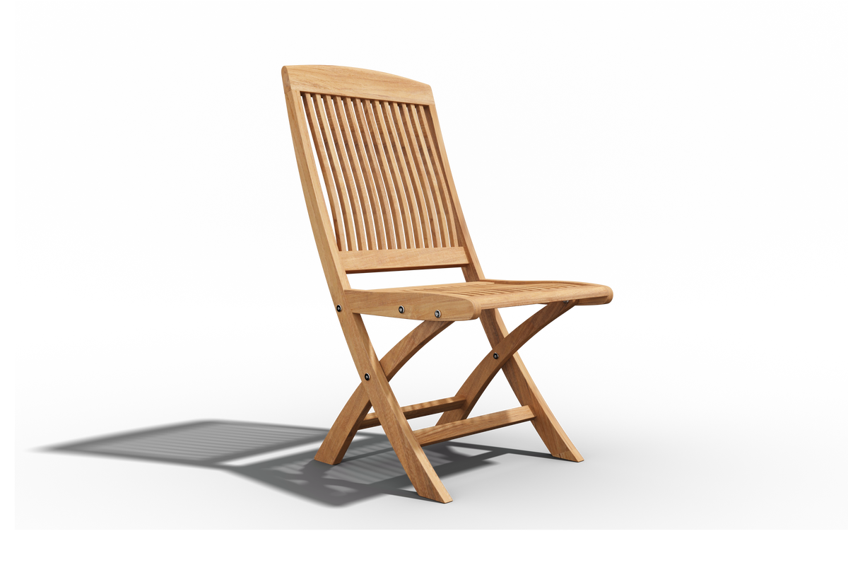 Florence 9-Piece Rectangular Teak Outdoor Dining Set with Extendable Table and Folding Chairs Outdoor Dining Set