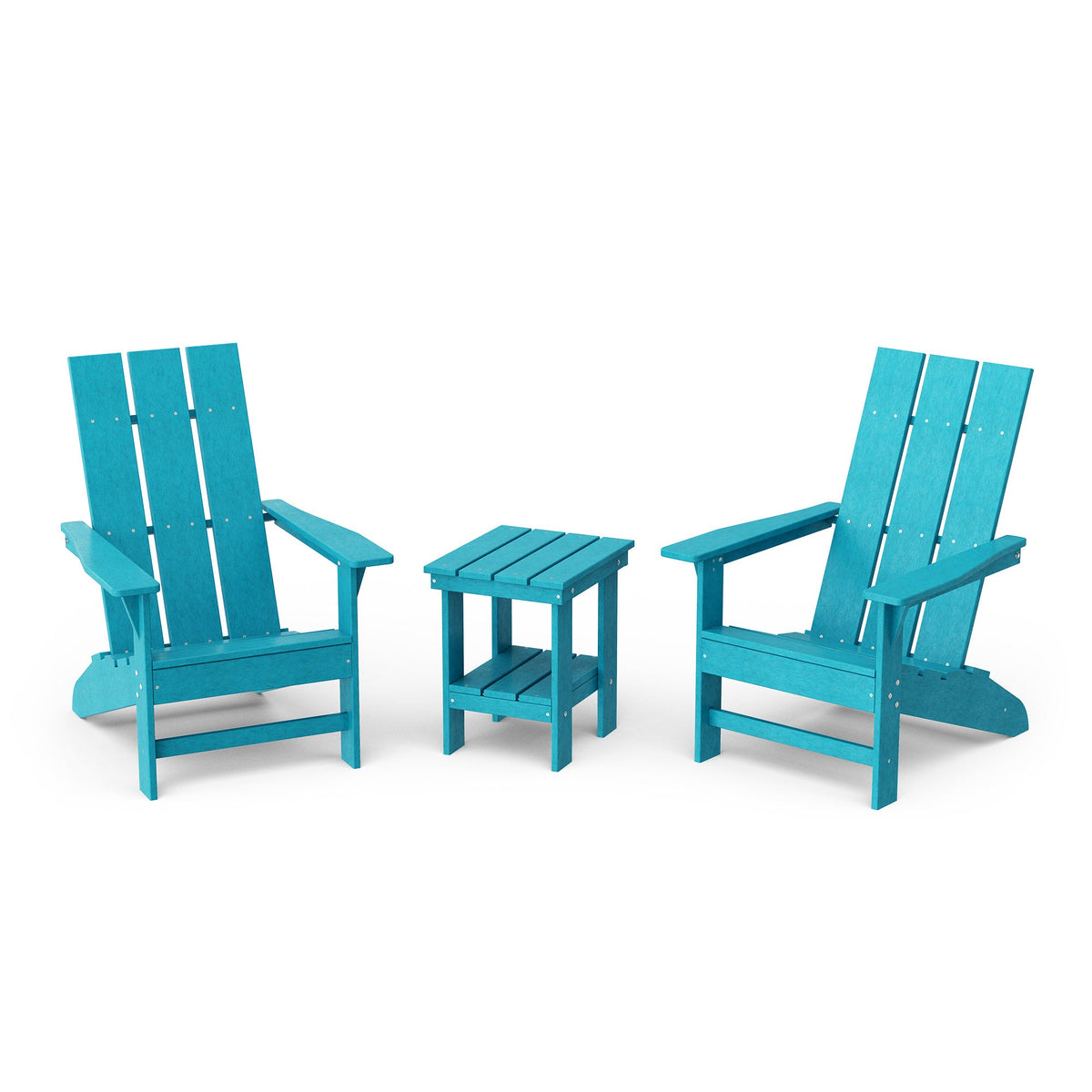 Freedom 3-Piece Modern Adirondack Set with Side Table outdoor furniture