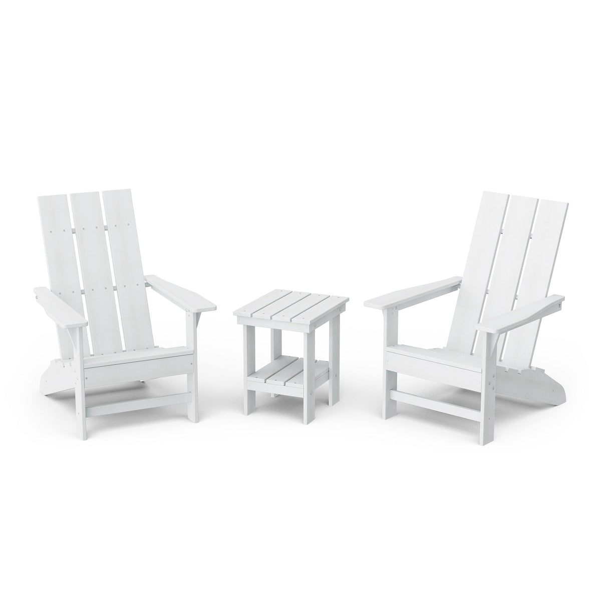 Freedom 3-Piece Modern Adirondack Set with Side Table outdoor furniture