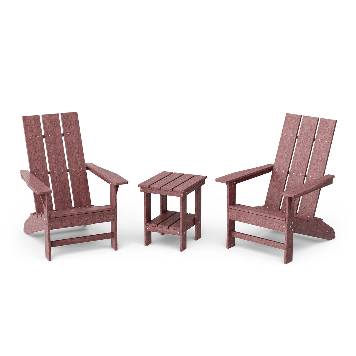 Freedom 3-Piece Modern Adirondack Set with Side Table outdoor furniture
