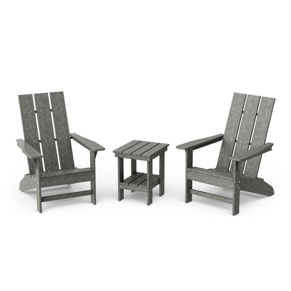 Freedom 3-Piece Modern Adirondack Set with Side Table outdoor furniture