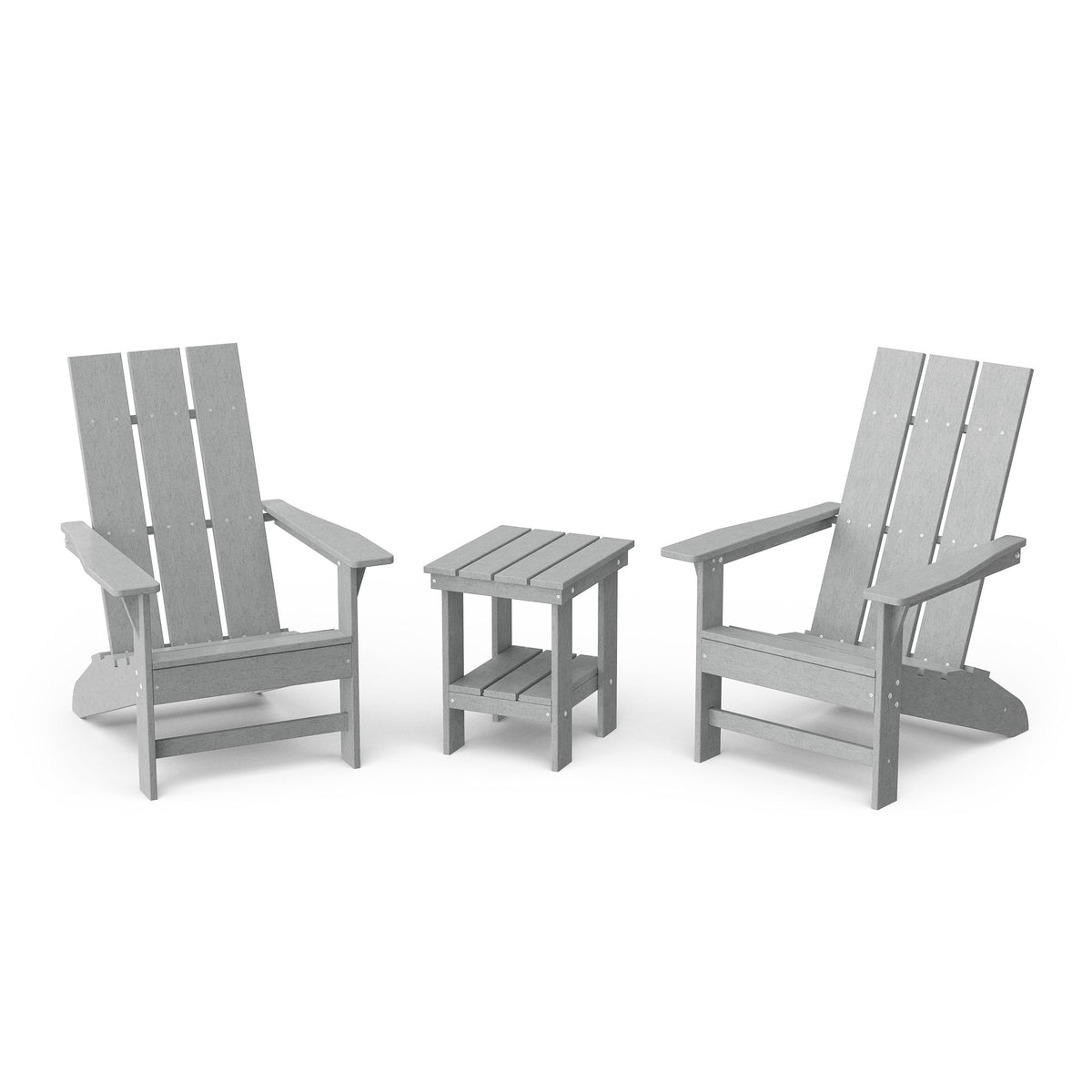 Freedom 3-Piece Modern Adirondack Set with Side Table outdoor furniture