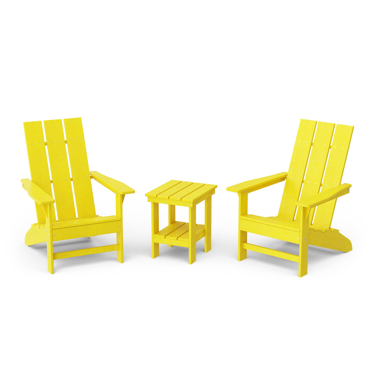 Freedom 3-Piece Modern Adirondack Set with Side Table outdoor furniture