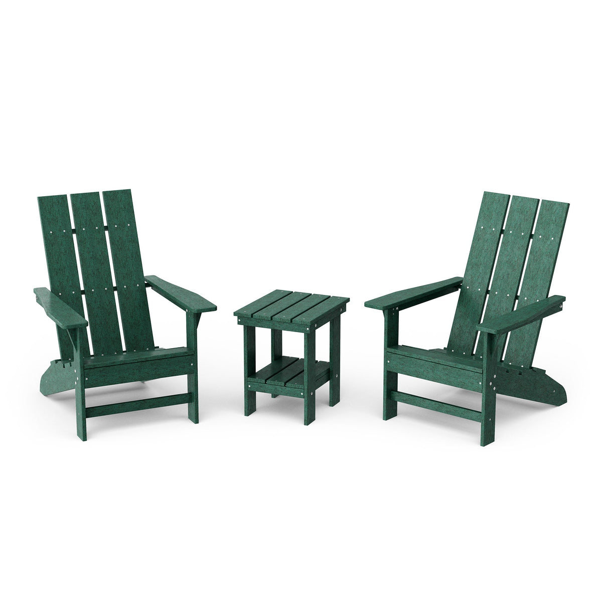 Freedom 3-Piece Modern Adirondack Set with Side Table outdoor furniture
