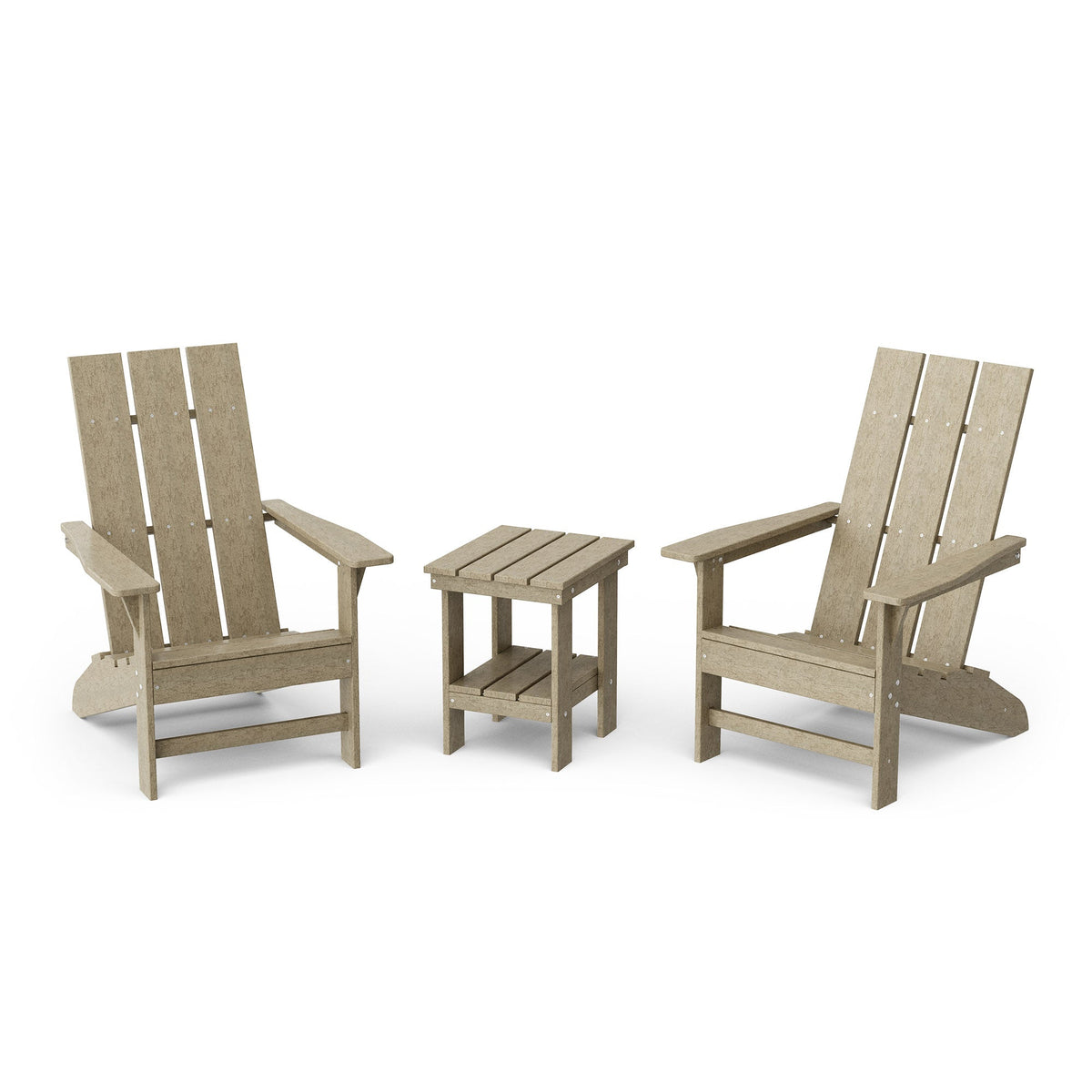 Freedom 3-Piece Modern Adirondack Set with Side Table outdoor furniture