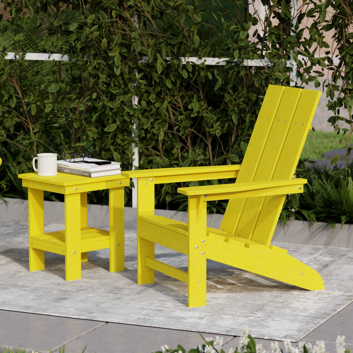 Freedom 3-Piece Modern Adirondack Set with Side Table outdoor furniture