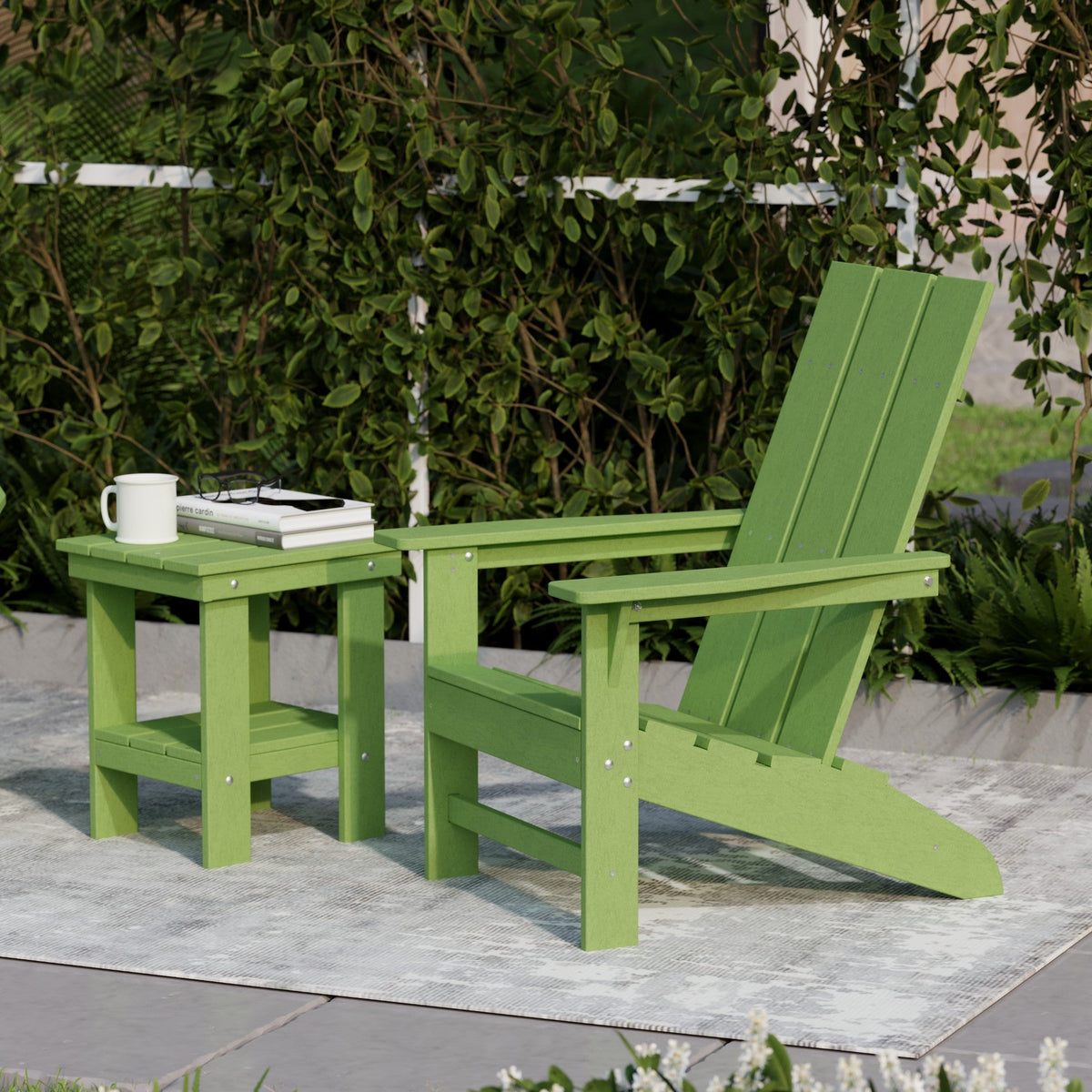 Freedom 3-Piece Modern Adirondack Set with Side Table outdoor furniture