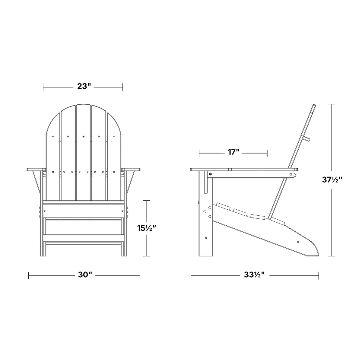 Freedom Modern Adirondack Chair &amp; Freedom Side Table outdoor furniture