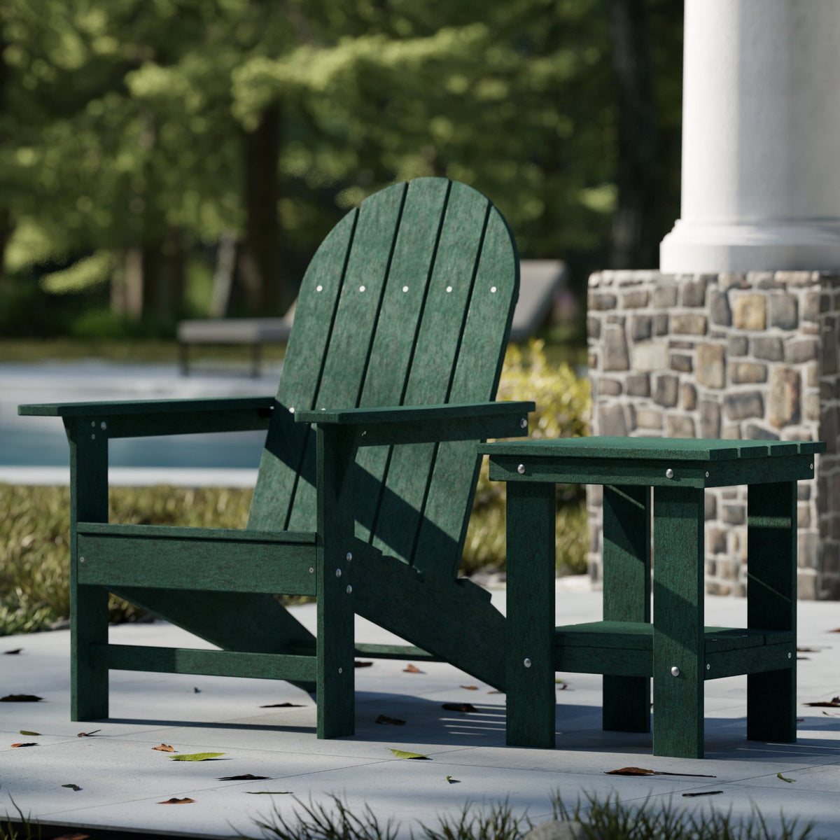 Freedom Modern Adirondack Chair &amp; Freedom Side Table outdoor furniture
