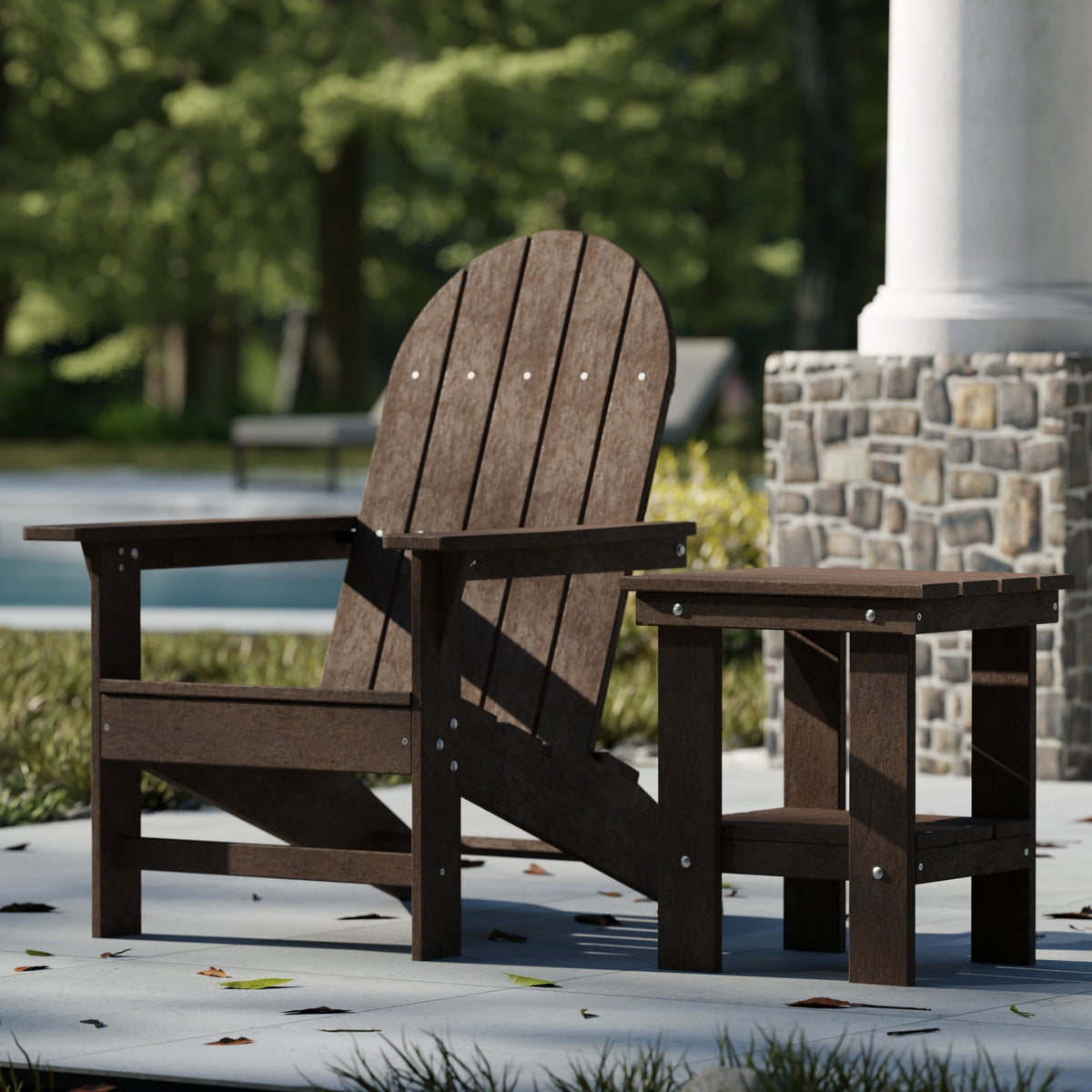 Freedom Modern Adirondack Chair &amp; Freedom Side Table outdoor furniture