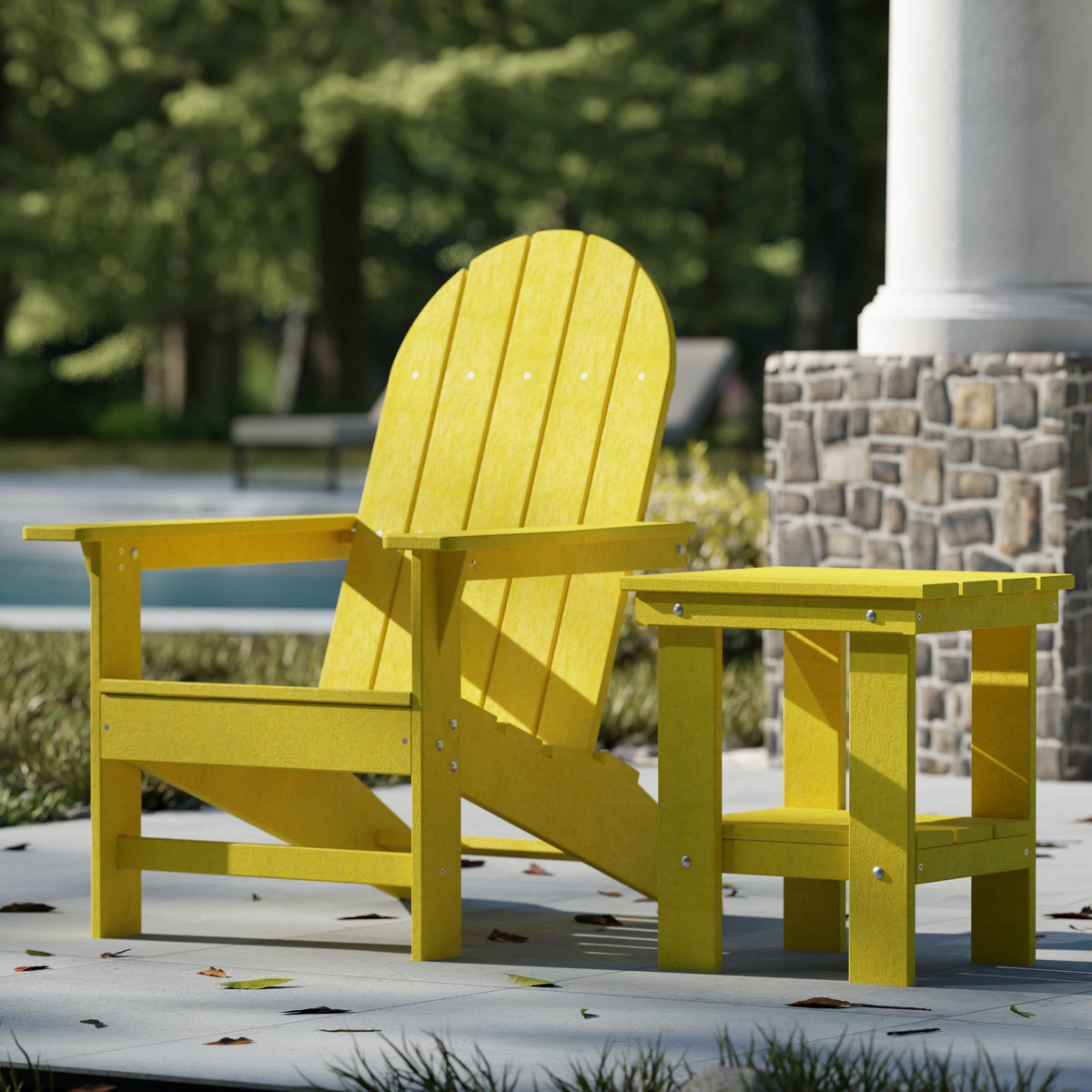 Freedom Modern Adirondack Chair &amp; Freedom Side Table outdoor furniture