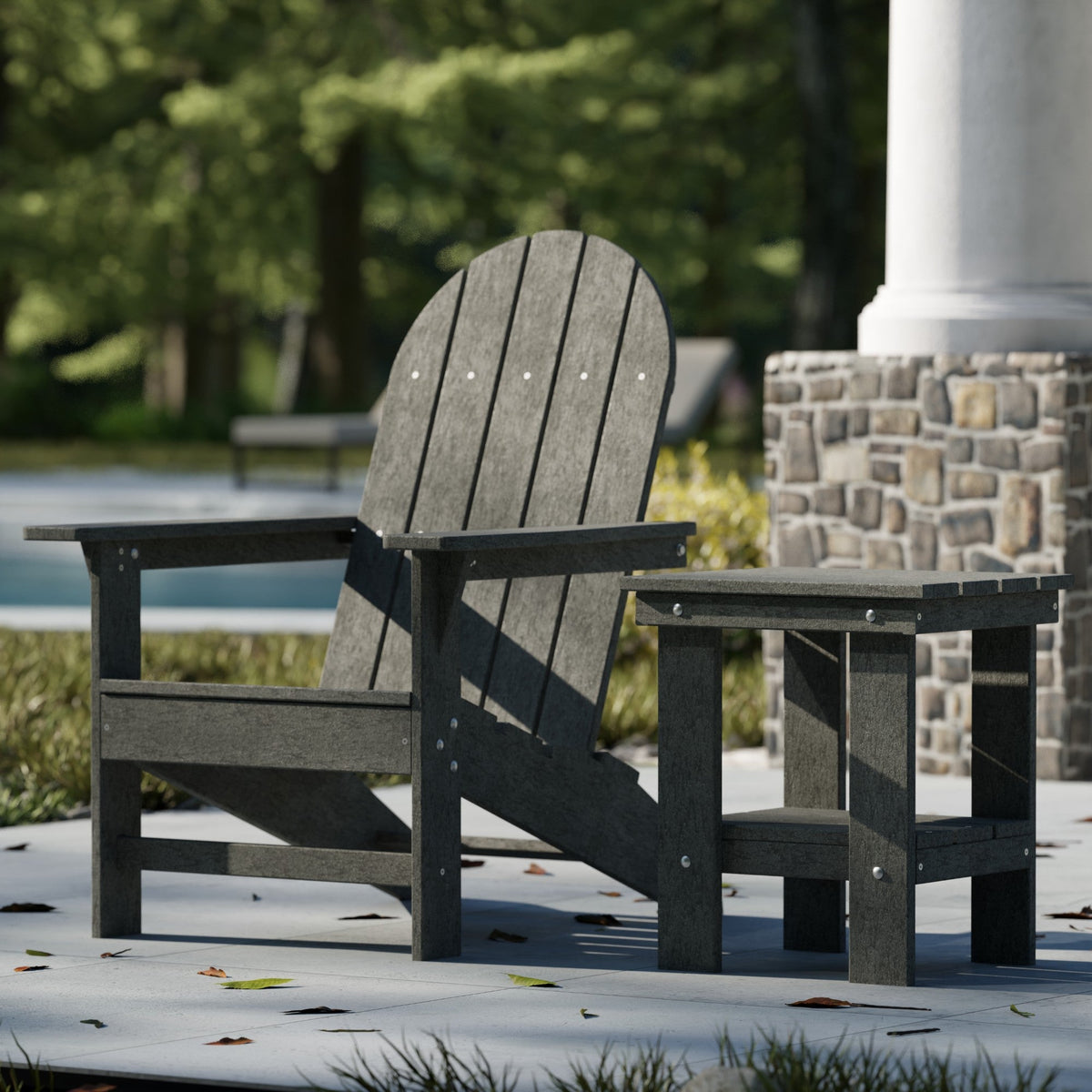 Freedom Modern Adirondack Chair &amp; Freedom Side Table outdoor furniture
