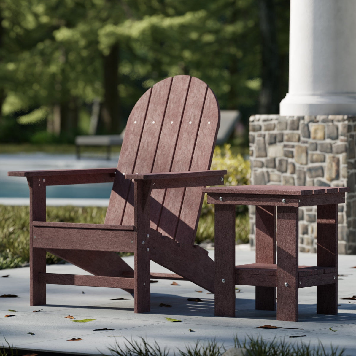 Freedom Modern Adirondack Chair &amp; Freedom Side Table outdoor furniture