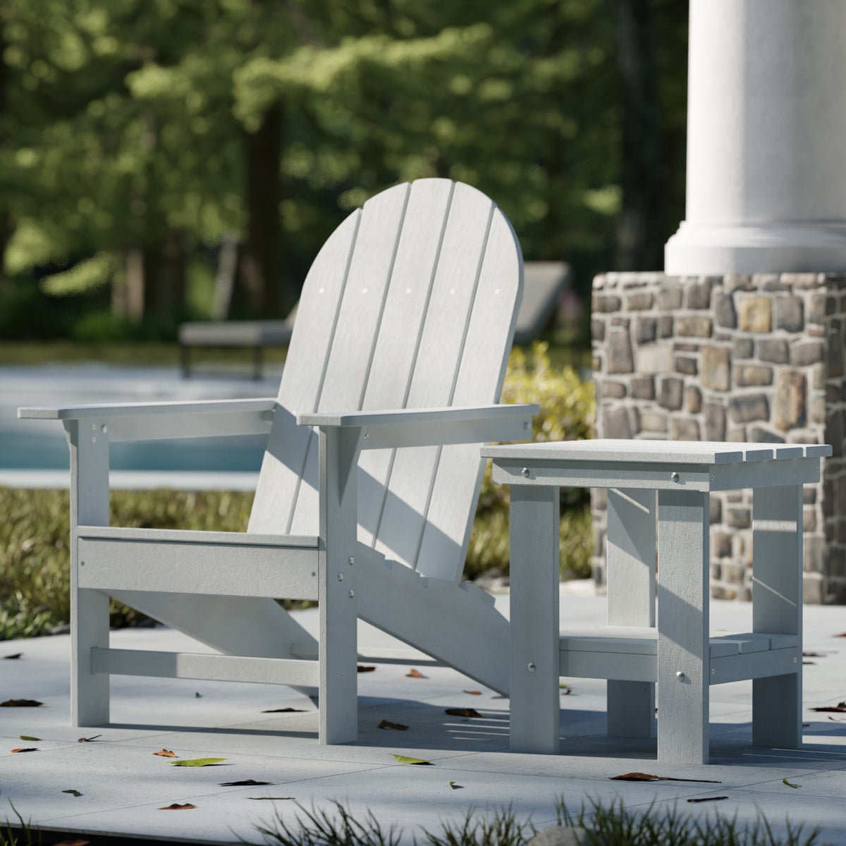 Freedom Modern Adirondack Chair &amp; Freedom Side Table outdoor furniture