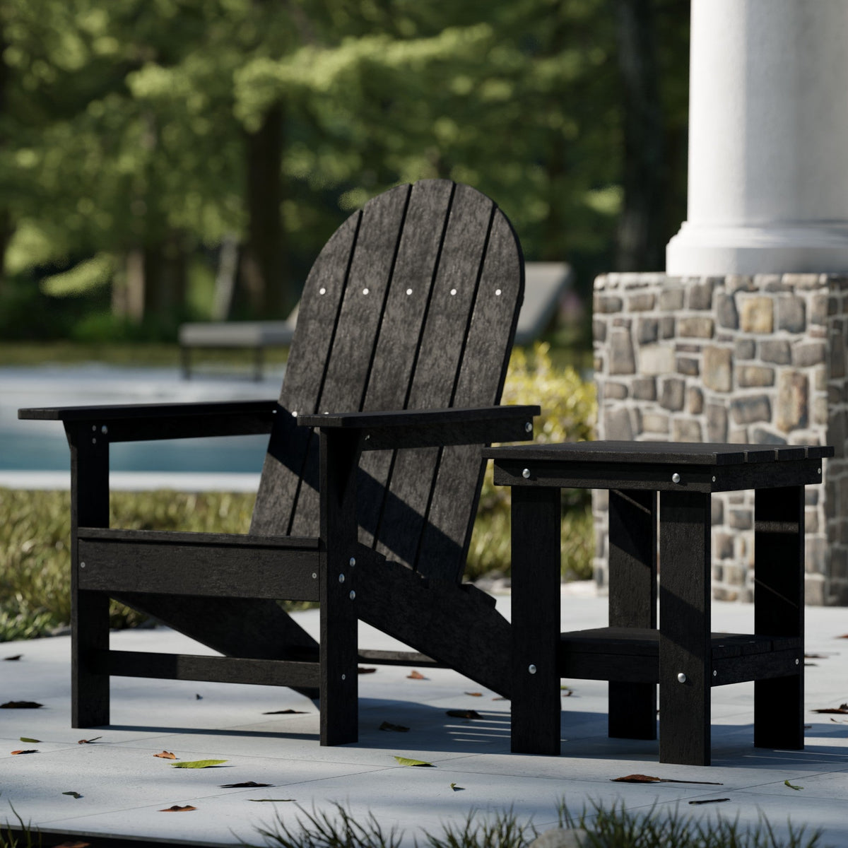 Freedom Modern Adirondack Chair &amp; Freedom Side Table outdoor furniture