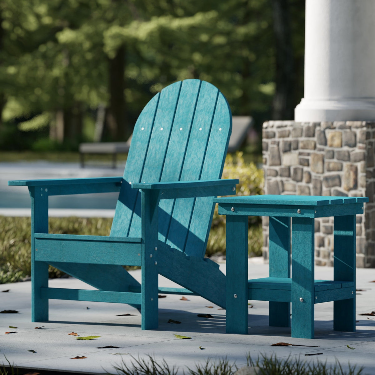 Freedom Modern Adirondack Chair &amp; Freedom Side Table outdoor furniture