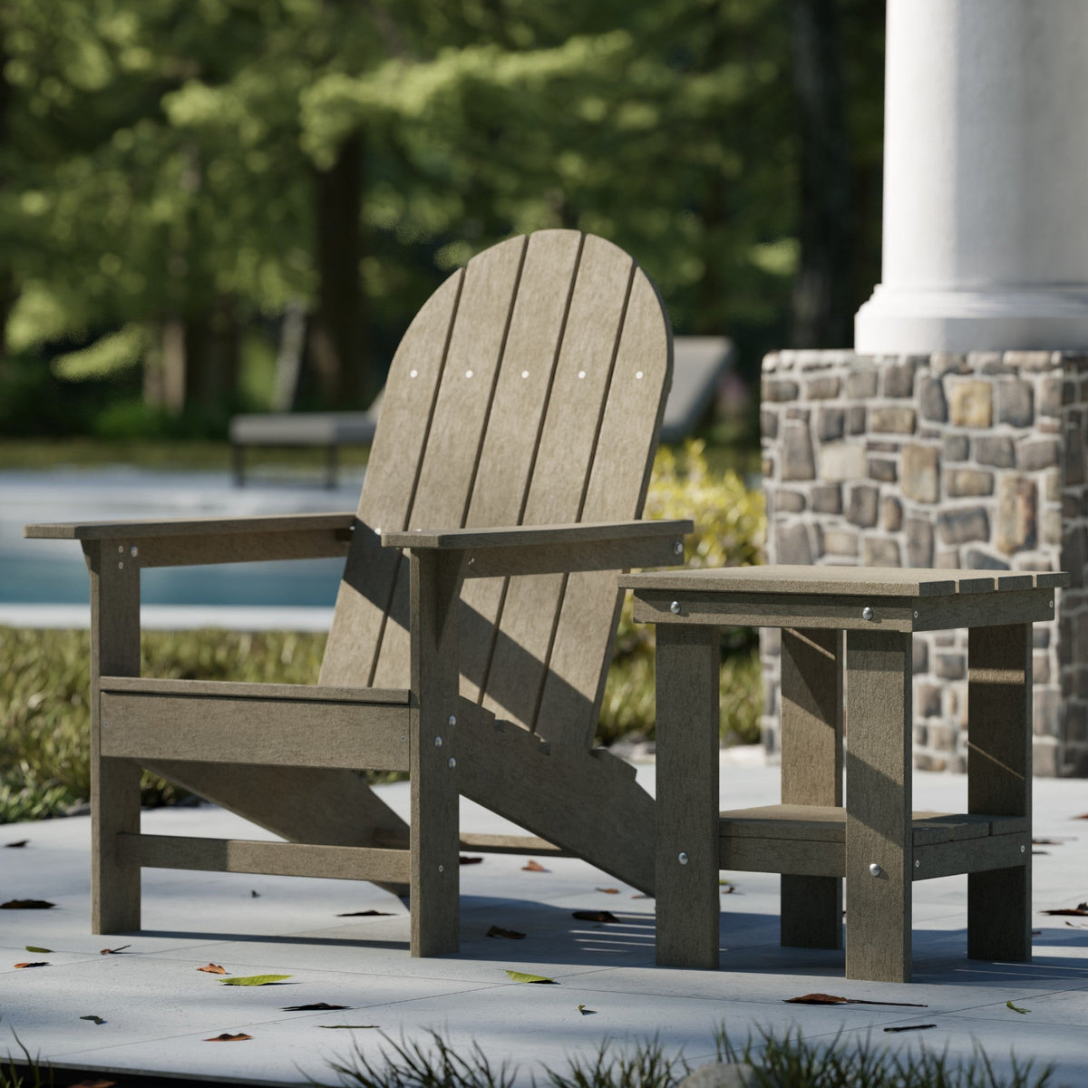 Freedom Modern Adirondack Chair &amp; Freedom Side Table outdoor furniture