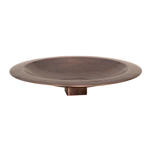Hammered Copper Birdbath for 4x4 Post by Achla Designs Birdbath Bowl