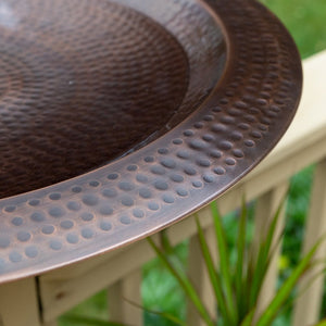 Hammered Copper Birdbath for 4x4 Post by Achla Designs Birdbath Bowl
