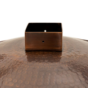 Hammered Copper Birdbath for 4x4 Post by Achla Designs Birdbath Bowl