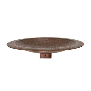 Hammered Copper Birdbath for 4x4 Post by Achla Designs Birdbath Bowl