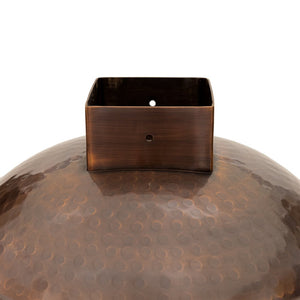 Hammered Copper Birdbath for 4x4 Post by Achla Designs Birdbath Bowl