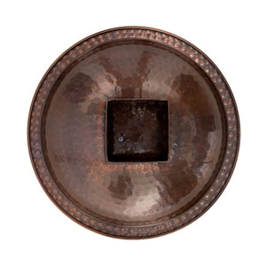 Hammered Copper Birdbath for 4x4 Post by Achla Designs Birdbath Bowl