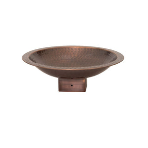 Hammered Copper Birdbath for 4x4 Post by Achla Designs Birdbath Bowl