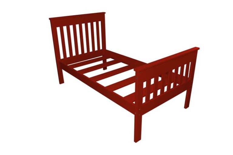 Harmony Bed - Twin, TwinXL, Full and Queez Size Beds Twin / Tractor Red Paint