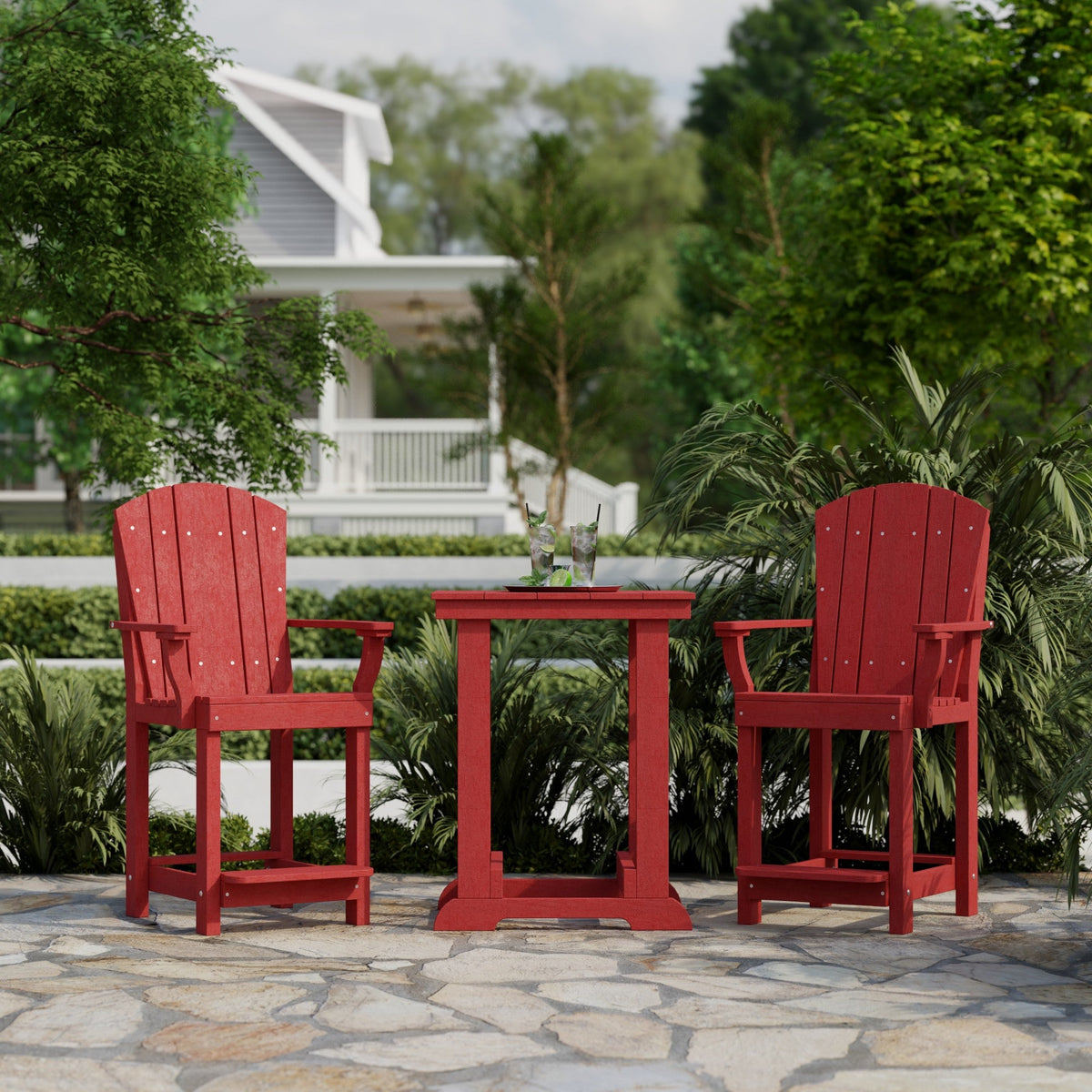 Heritage 3-Piece Patio Counter Set Patio Set