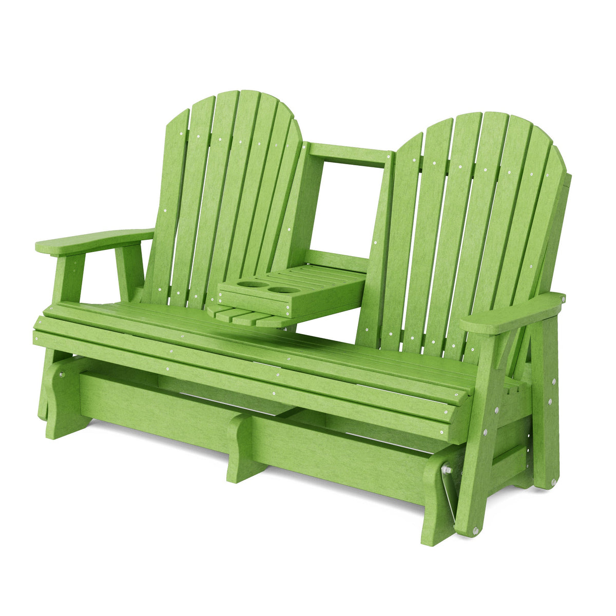 Heritage 5' Glider with Console Garden Bench