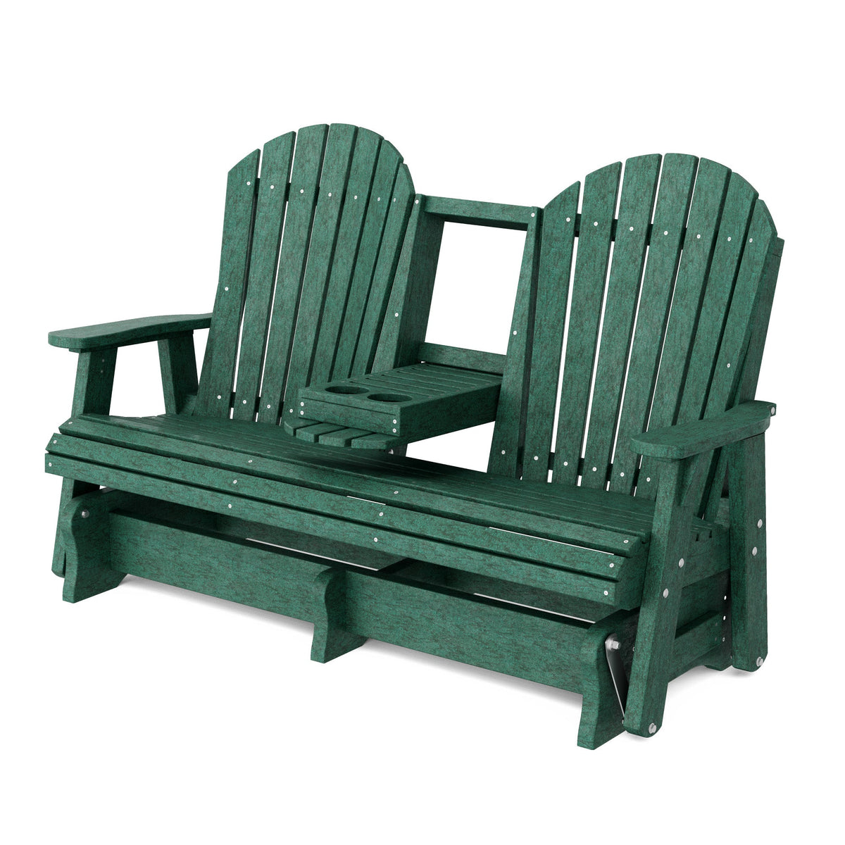 Heritage 5' Glider with Console Garden Bench