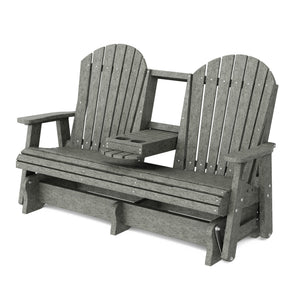 Heritage 5' Glider with Console Garden Bench